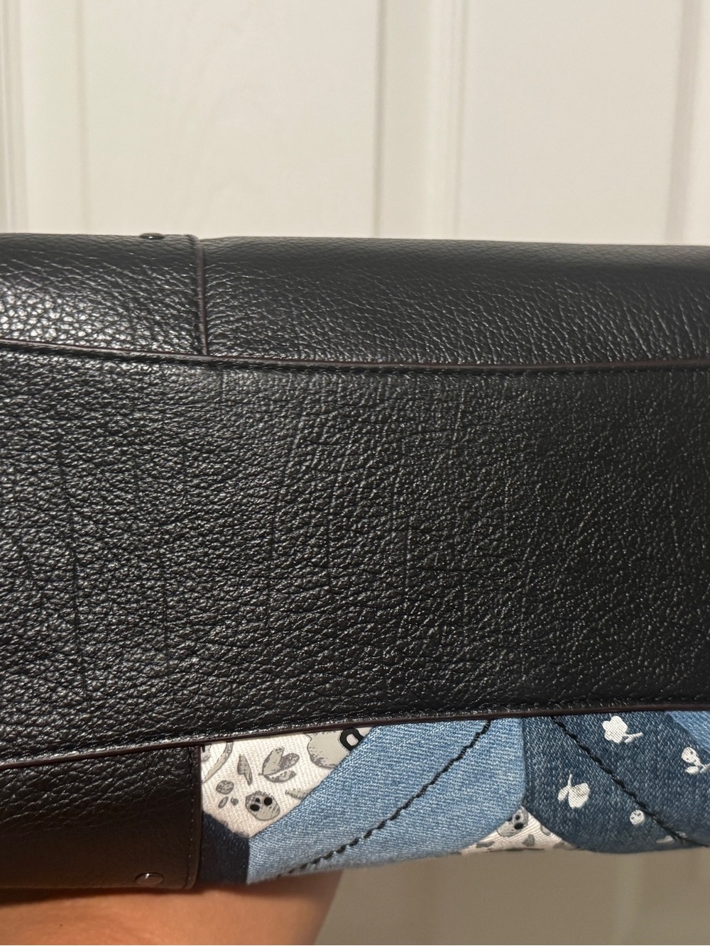 Coach Black and Blue Patchwork Satchel - Picture 5 of 8